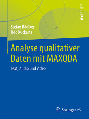 cover image of Analyse qualitativer Daten mit MAXQDA